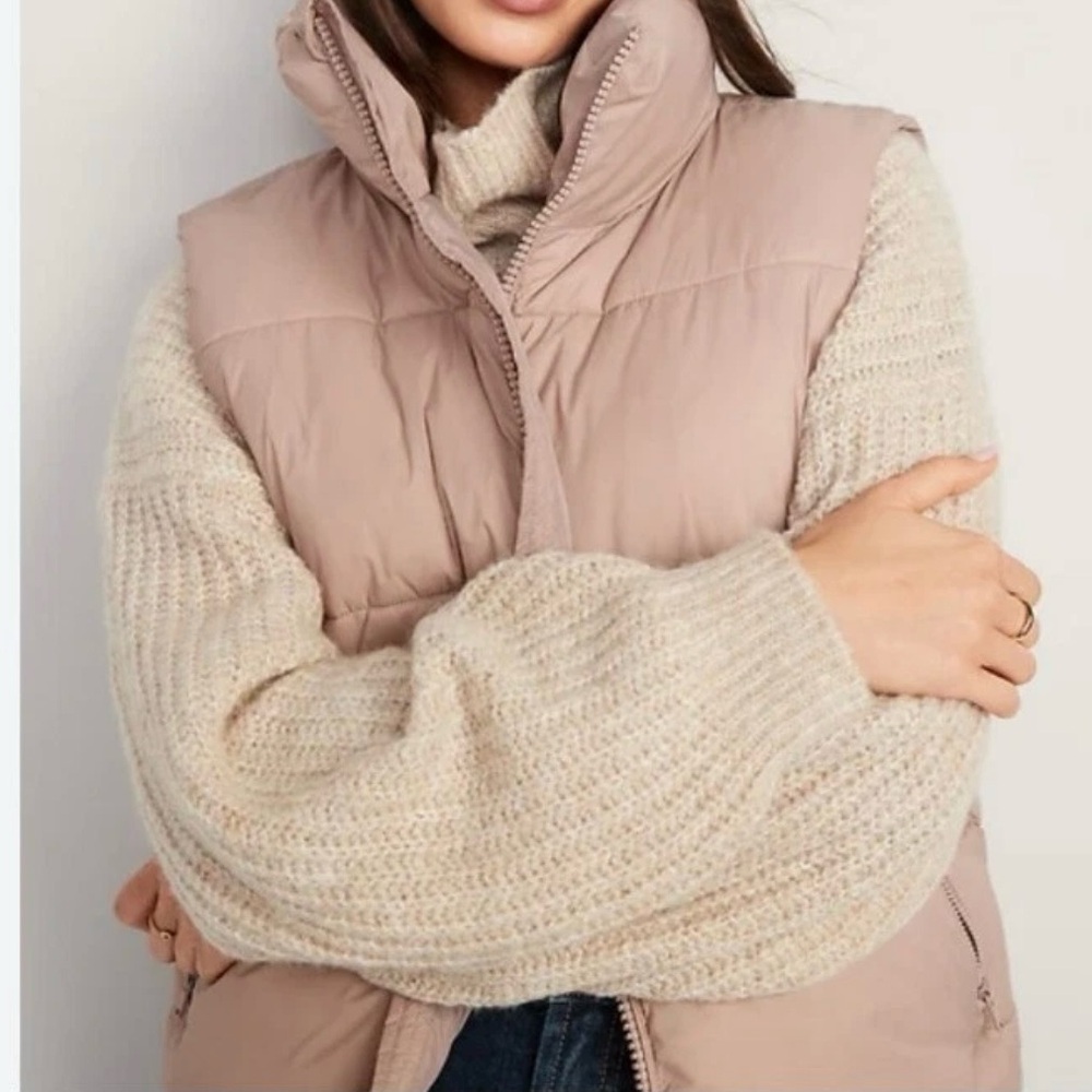 Old Navy Puffer Vest XL Tall Icelandic Mineral Quilted Water-Resistant Layer